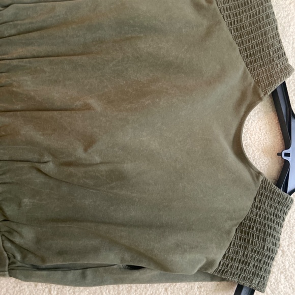 Sezane khaki green Ellen Robe short dress size small - Picture 6 of 8